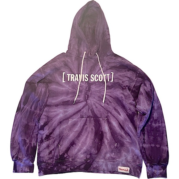Travis Scott | Shirts | Travis Scott X Diamond Supply Purple Tie Dye Hoodie  Size Small | Poshmark